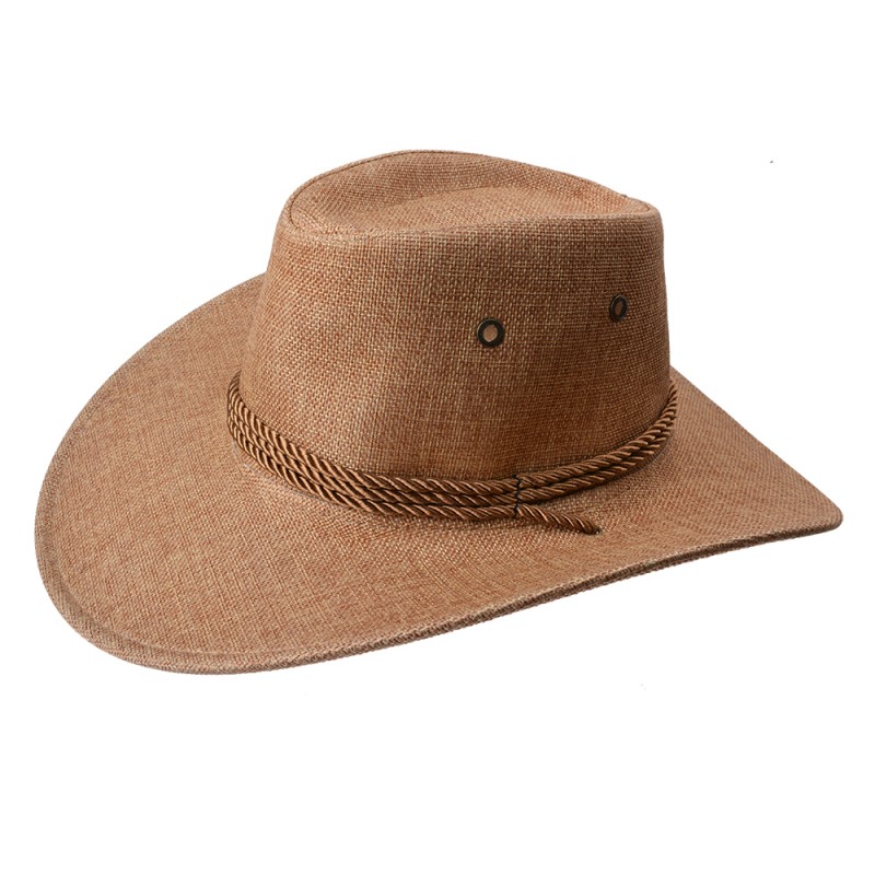 JZHA0088LCH Hat Maat 56 cm Brown Paper straw Sun Hat
