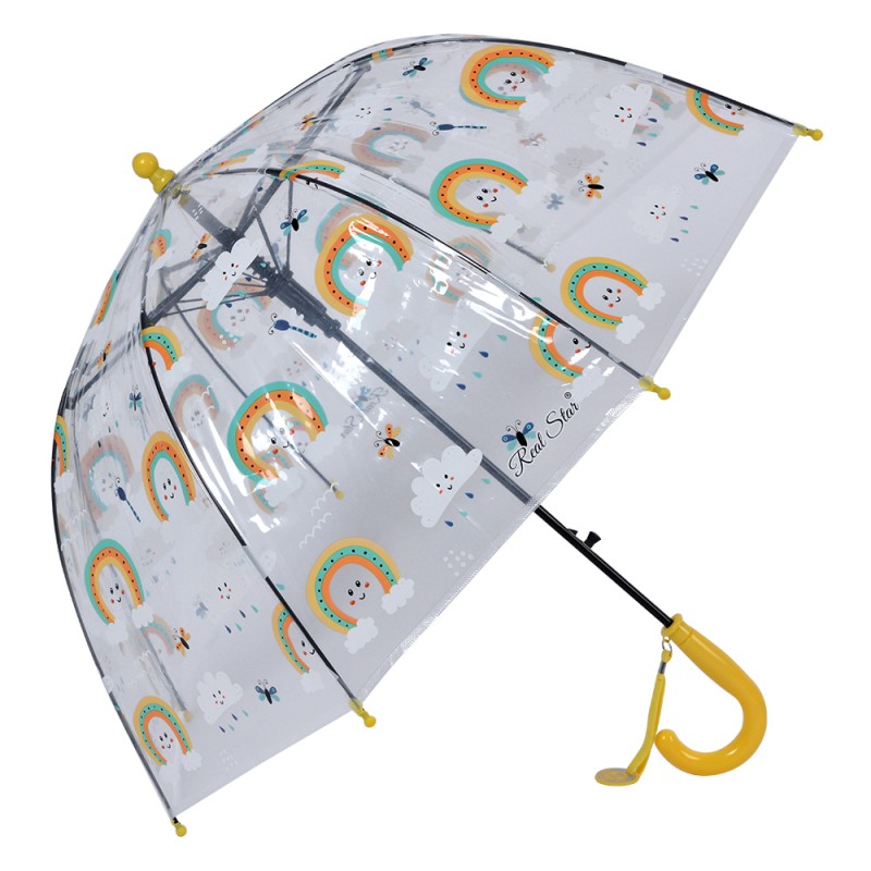 JZCUM0006Y Kinderregenschirm Ø 65x65 cm Gelb Kunststoff Regenbogen Regenschirm
