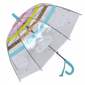 2JZCUM0007BL Kinderregenschirm Ø 65x65 cm Blau Kunststoff Wolken Regenschirm