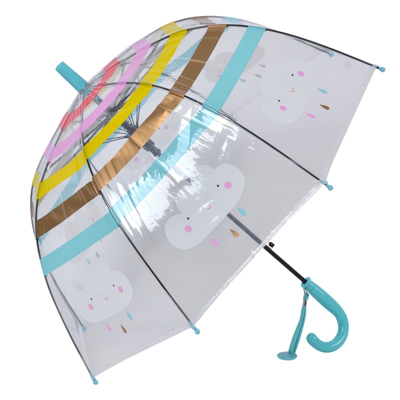 JZCUM0007BL Kinderregenschirm Ø 65x65 cm Blau Kunststoff Wolken Regenschirm