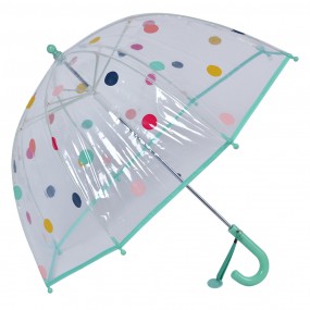 2JZCUM0009GR Kinderregenschirm Ø 65x65 cm Grün Kunststoff Punkte Regenschirm