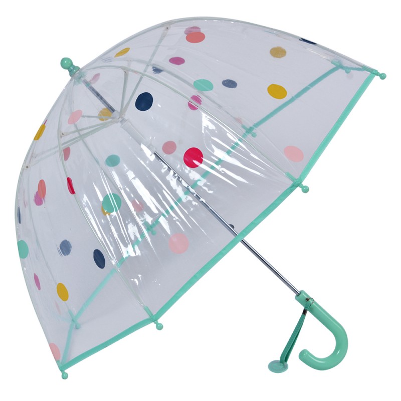 JZCUM0009GR Kinderregenschirm Ø 65x65 cm Grün Kunststoff Punkte Regenschirm