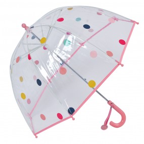 2JZCUM0009P Children's Umbrella Ø 65x65 cm Pink Plastic Dots Umbrella