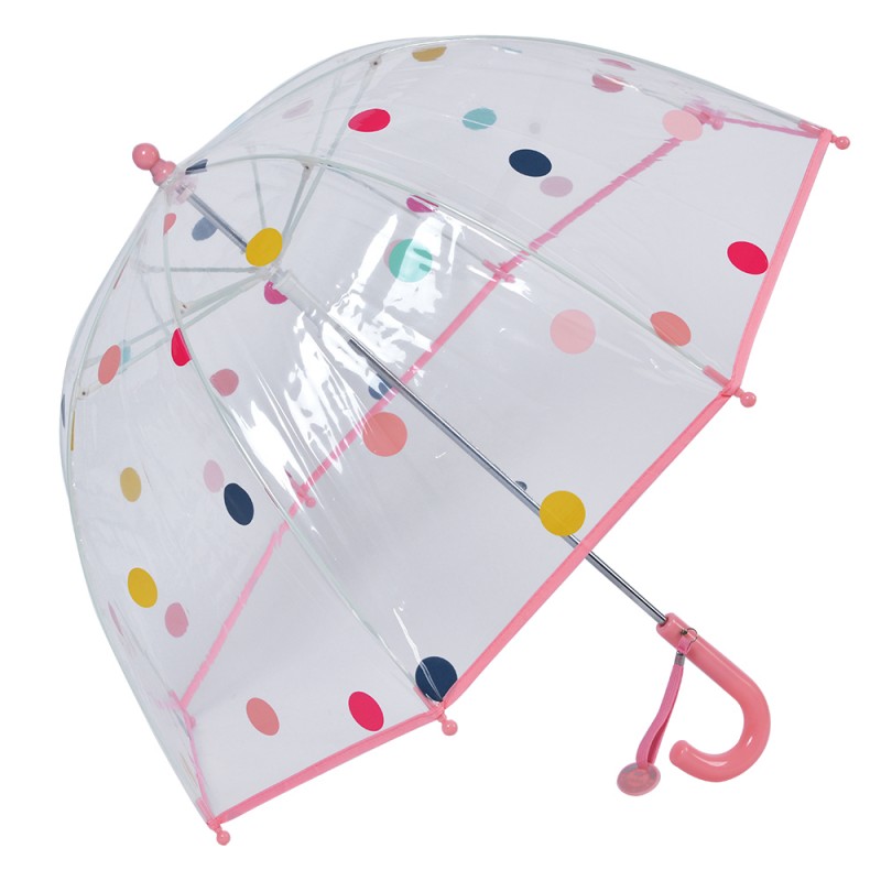 JZCUM0009P Children's Umbrella Ø 65x65 cm Pink Plastic Dots Umbrella