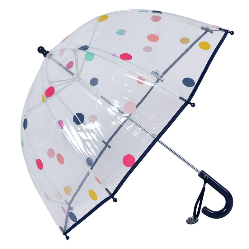 JZCUM0009Z Kinderregenschirm Ø 65x65 cm Schwarz Kunststoff Punkte Regenschirm