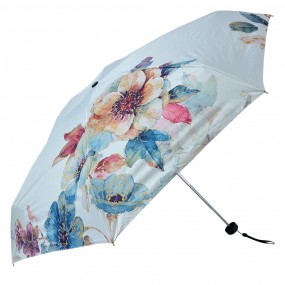 2JZUM0033 Erwachsenen-Regenschirm Ø 92 cm Weiß Polyester Blumen Regenschirm