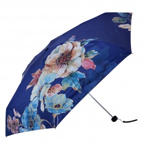 2JZUM0035 Erwachsenen-Regenschirm Ø 92 cm Blau Polyester Blumen Regenschirm