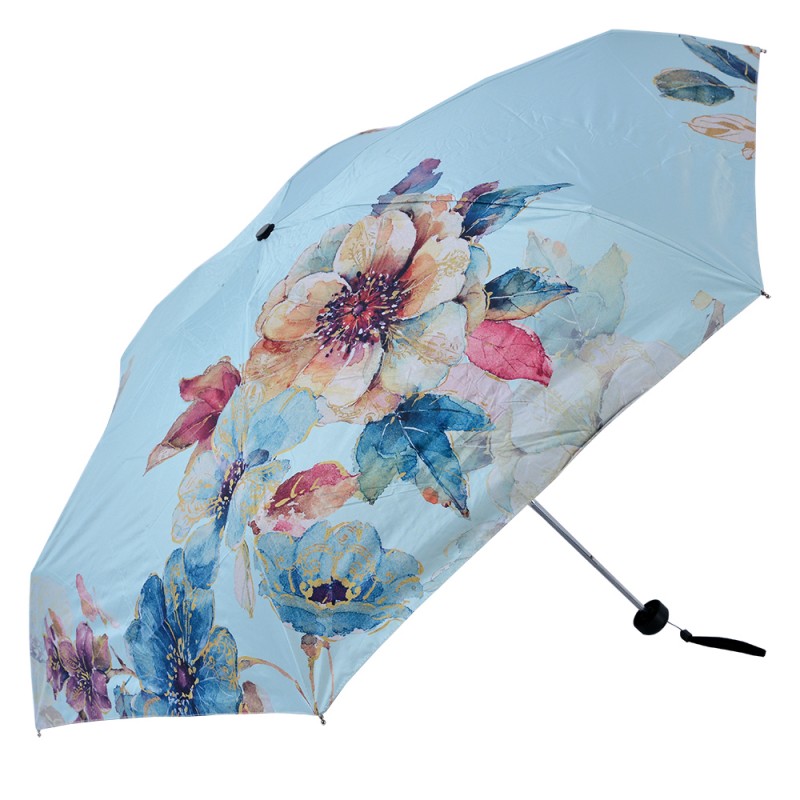 JZUM0036 Erwachsenen-Regenschirm Ø 92 cm Blau Polyester Blumen Regenschirm