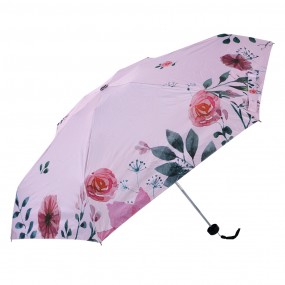 2JZUM0039 Erwachsenen-Regenschirm Ø 92 cm Rosa Polyester Blumen Regenschirm