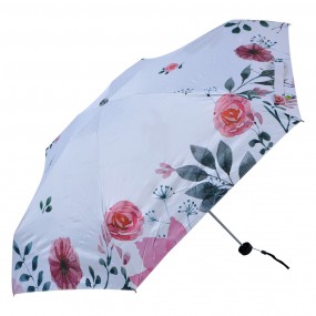 2JZUM0040 Erwachsenen-Regenschirm Ø 92 cm Weiß Polyester Blumen Regenschirm
