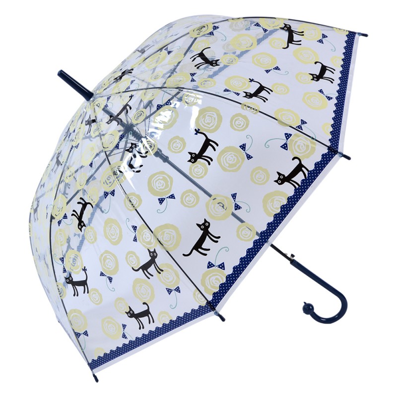 JZUM0055BL Paraplu Volwassenen  Ø 60 cm Blauw Kunststof Katten Regenscherm
