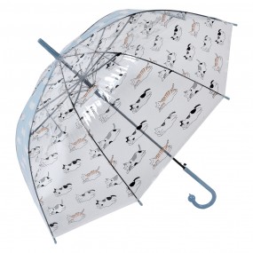 2JZUM0055LBL Erwachsenen-Regenschirm Ø 60 cm Blau Kunststoff Katzen Regenschirm