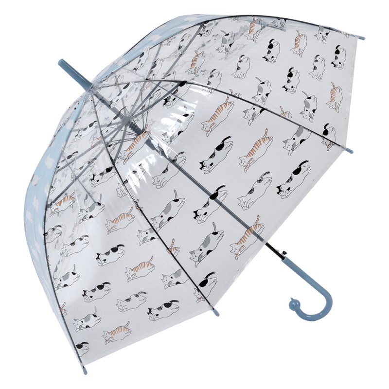 JZUM0055LBL Parapluie pour adultes Ø 60 cm Transparent Plastique Chats Paraplu transparent