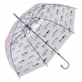 2JZUM0055P Adult Umbrella Ø 60 cm Transparent Plastic Cats Transparent umbrella