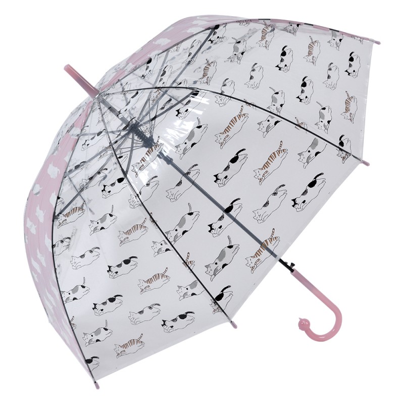 JZUM0055P Adult Umbrella Ø 60 cm Transparent Plastic Cats Transparent umbrella