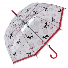 2JZUM0055R Adult Umbrella Ø 60 cm Transparent Plastic Cats Transparent umbrella