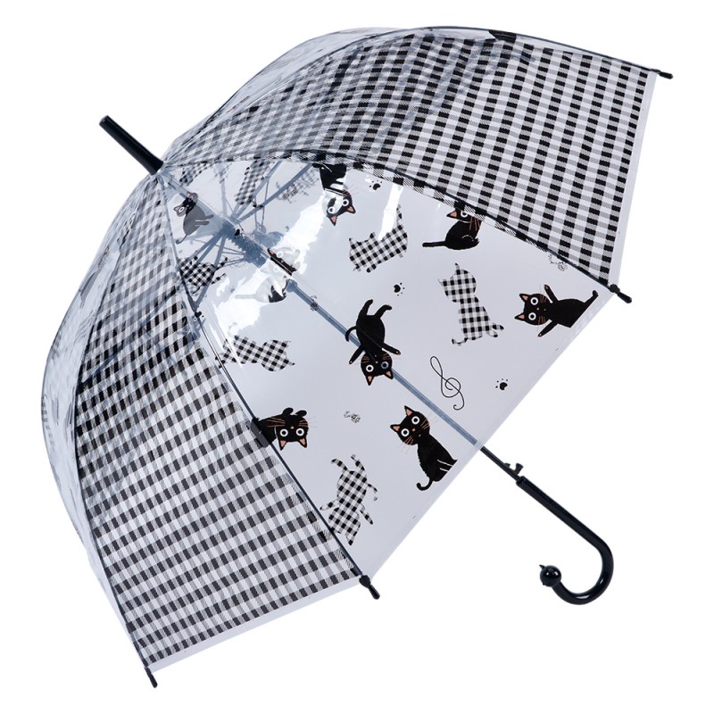 JZUM0055Z Adult Umbrella Ø 60 cm Transparent Plastic Cats Transparent umbrella