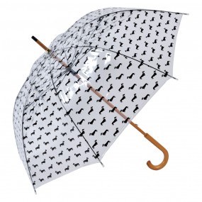 2JZUM0056Z Erwachsenen-Regenschirm Ø 60 cm Schwarz Kunststoff Hunde Regenschirm