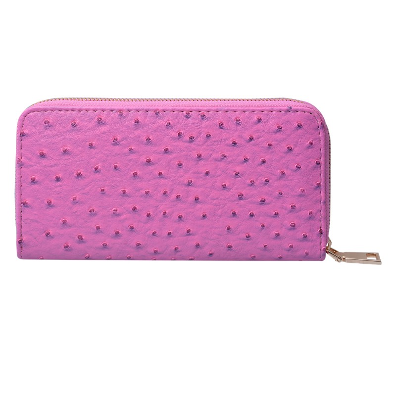 JZWA0127P Wallet 19x9 cm Pink Plastic Dots
