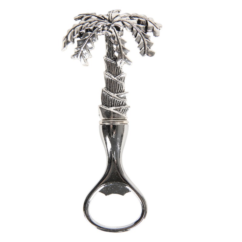 64353 Bottle Opener 7 14 Cm Silver Stainless Steel Palm Tree