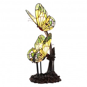 25LL-6230 Wall Lamp Tiffany Butterflies 24x17x47 cm Yellow Glass