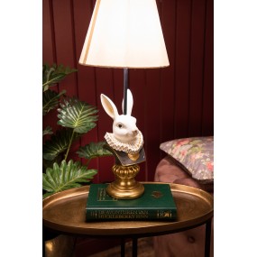 26LMC0056 Table Lamp Rabbit Ø 23x53 cm  Beige Plastic Desk Lamp