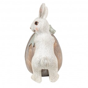 26PR3564 Figurine Rabbit 8x5x11 cm Beige Grey Polyresin Home Accessories