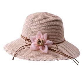 2JZHA0089P Women's Hat Pink Paper straw Sun Hat