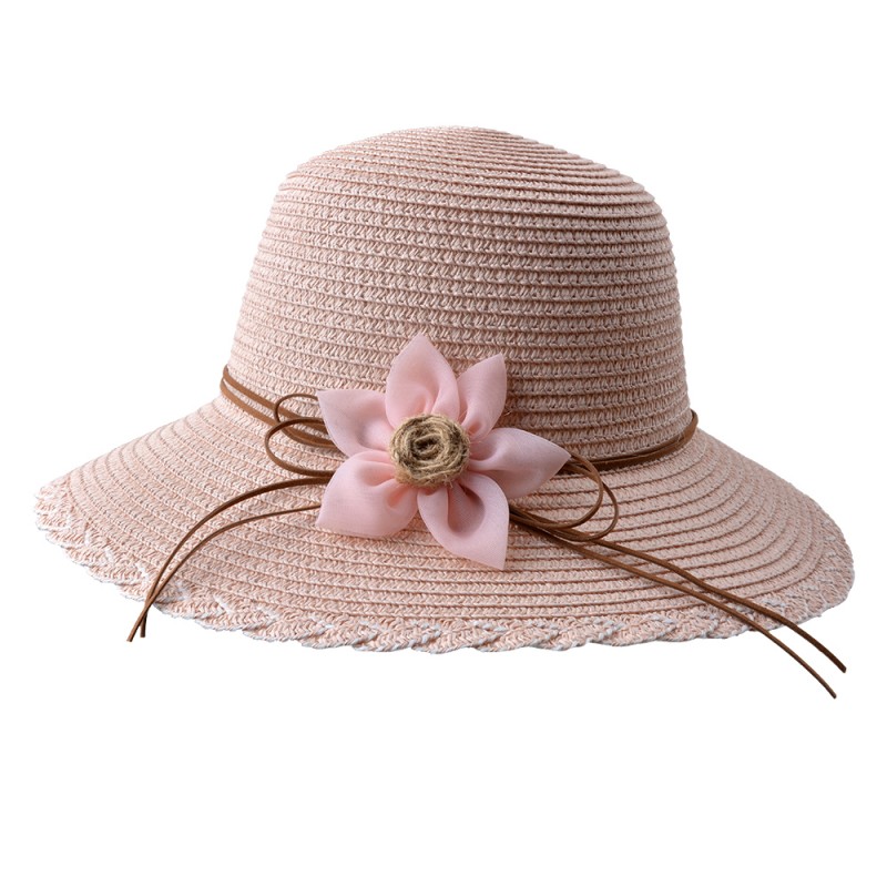 JZHA0089P Cappello da donna Rosa Paglia di carta Cappello da sole