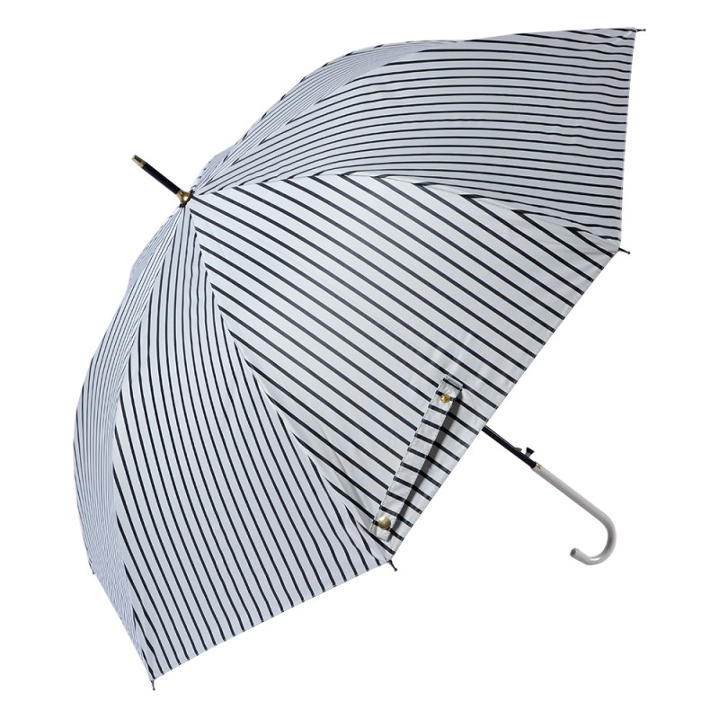 JZUM0050 Erwachsenen-Regenschirm Ø 100 cm Weiß Polyester Streifen Regenschirm