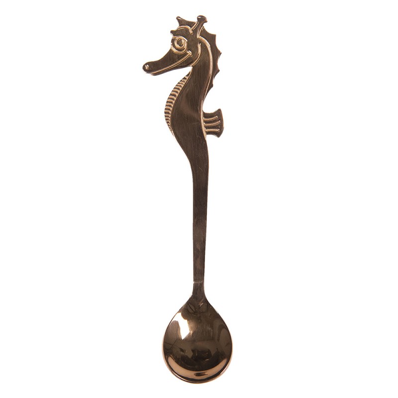 64448RG Teaspoon 13 cm Copper colored Metal Seahorse Coffee Spoon