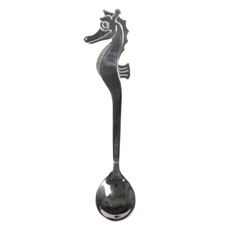 64448ZI Teaspoon 13 cm Silver colored Metal Seahorse Coffee Spoon