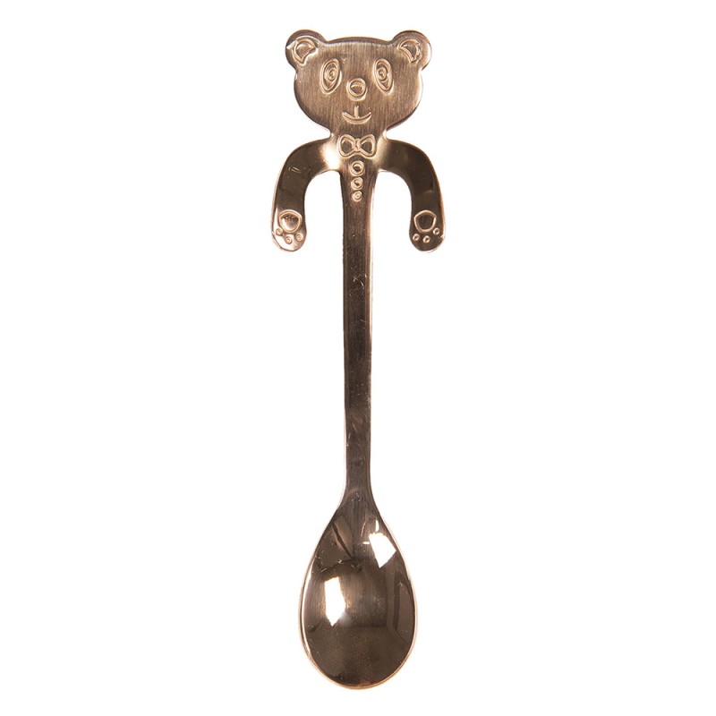 64450RG Teaspoon 12 cm Copper colored Metal Bear Coffee Spoon