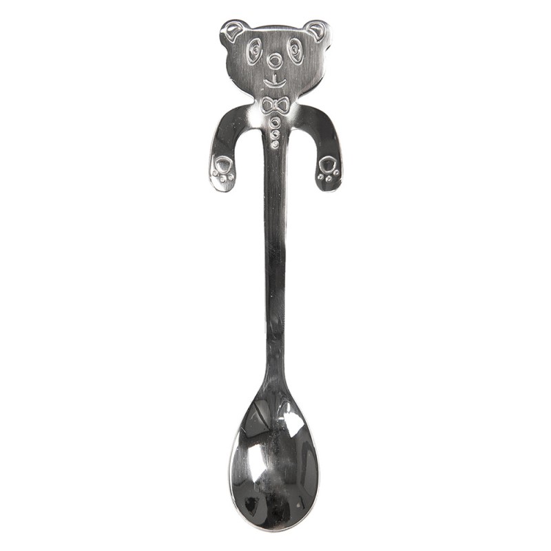 64450ZI Teaspoon 12 cm Silver colored Metal Bear Coffee Spoon