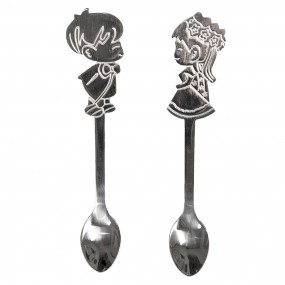 264454ZI Spoons Set of 2 12 cm Silver colored Metal Children Tablespoons