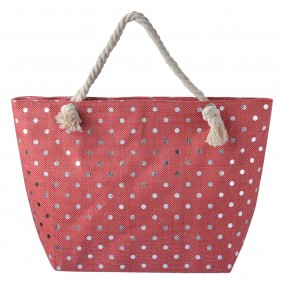 2JZBG0265 Beach Bag 56x37 cm Red Polyester Dots Women's Handbag