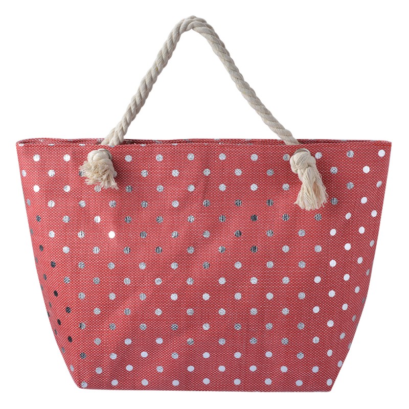 JZBG0265 Beach Bag 56x37 cm Red Polyester Dots Women's Handbag