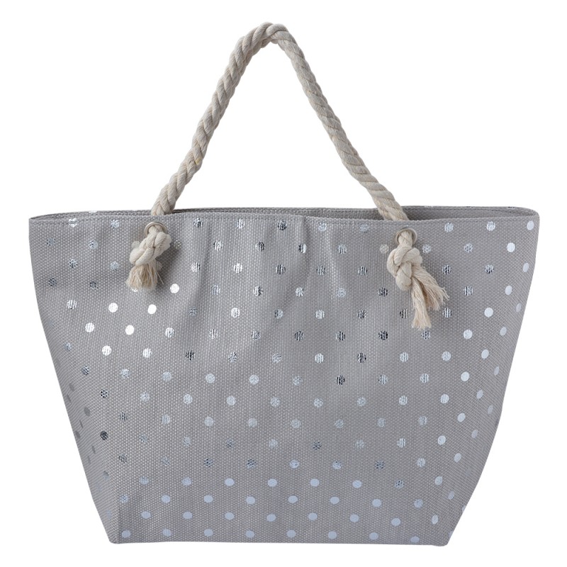 JZBG0267 Beach Bag 56x37 cm Grey Polyester Dots Women's Handbag