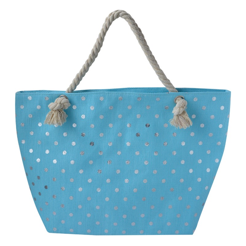 JZBG0268 Beach Bag 56x37 cm Blue Polyester Dots Women's Handbag