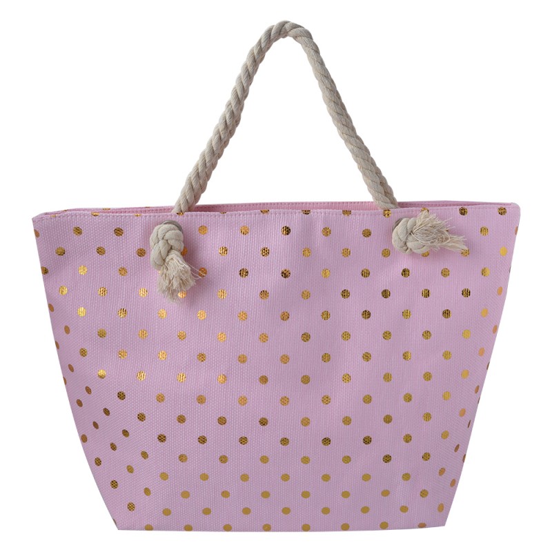 JZBG0269 Beach Bag 56x37 cm Pink Polyester Dots Women's Handbag