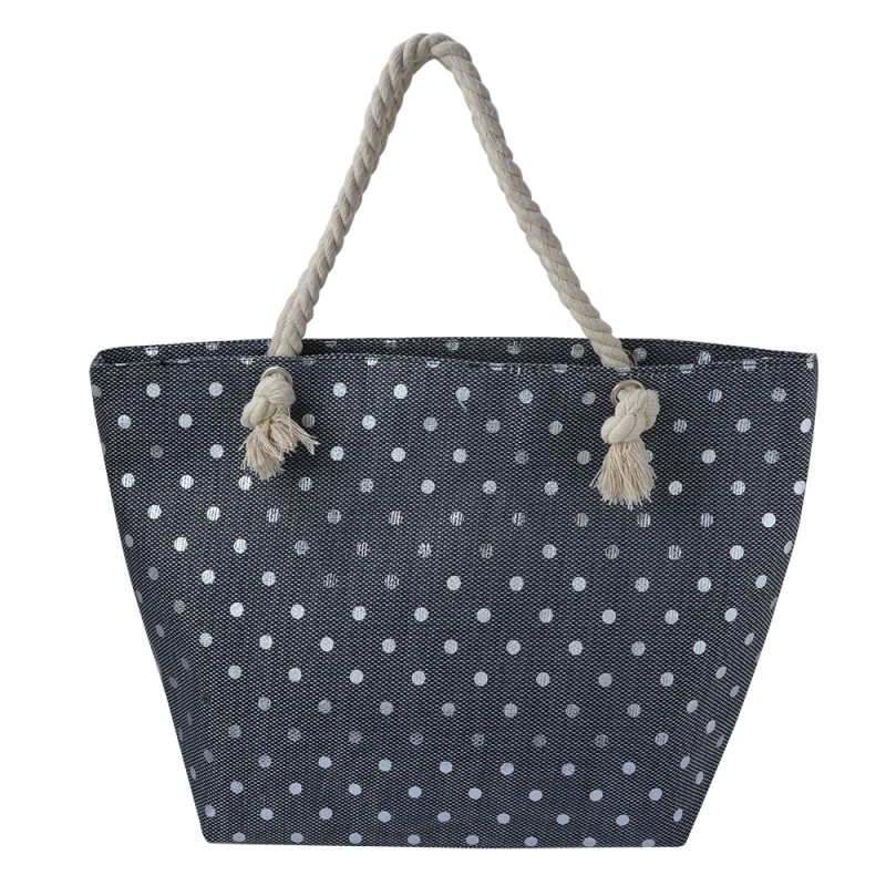 JZBG0270 Beach Bag 56x37 cm Black Polyester Dots Women's Handbag