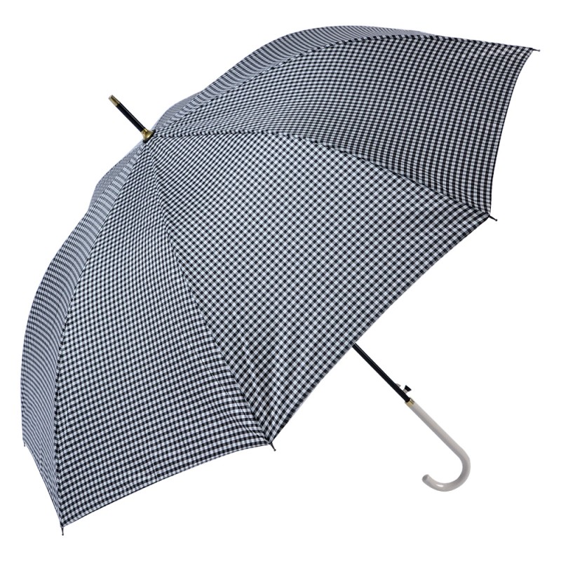 JZUM0049 Paraplu Volwassenen  Ø 100 cm Grijs Polyester Geruit Regenscherm