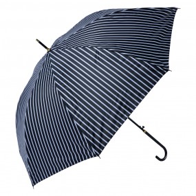 2JZUM0051 Erwachsenen-Regenschirm Ø 100 cm Schwarz Polyester Streifen Regenschirm