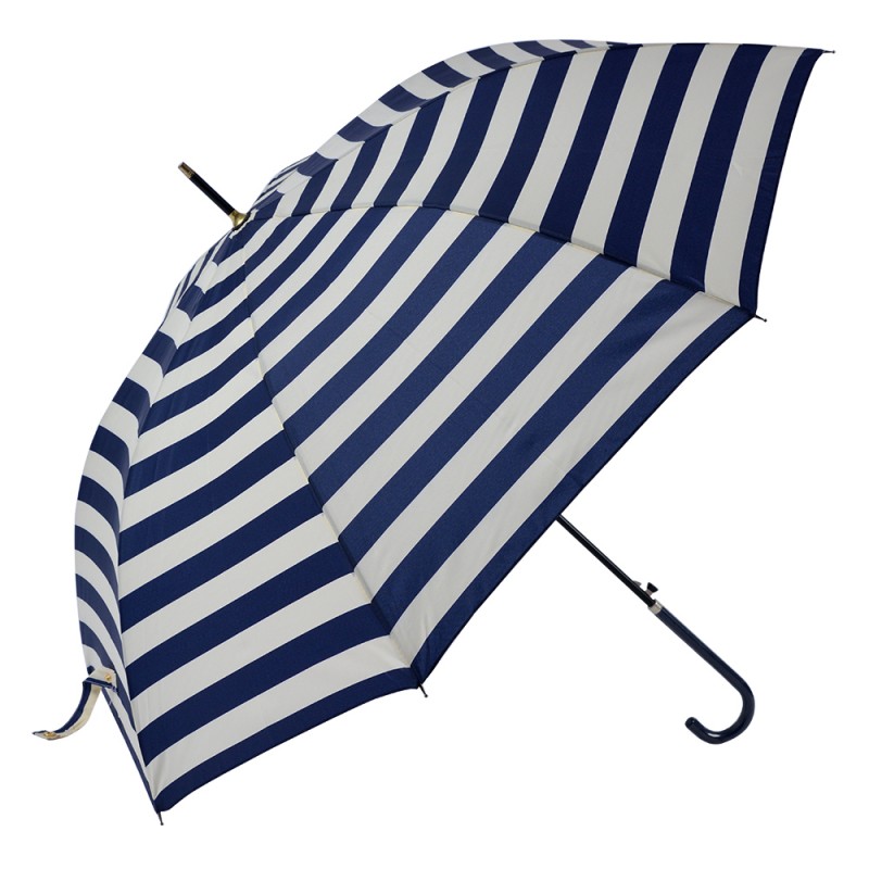 JZUM0052 Paraplu Volwassenen  Ø 100 cm Blauw Polyester Strepen Regenscherm