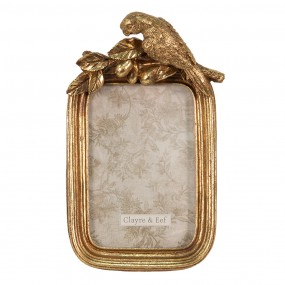 22F0929 Photo Frame 10x15 cm Gold colored Plastic Bird Rectangle Picture Frame