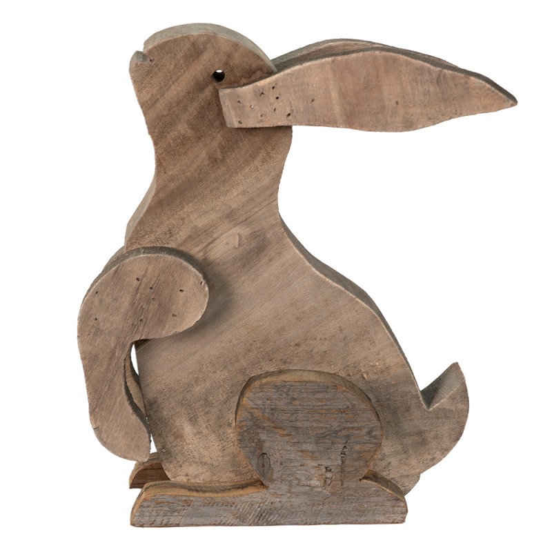 6H2194 Figurine Rabbit 28x11x33 cm Brown Wood Home Accessories