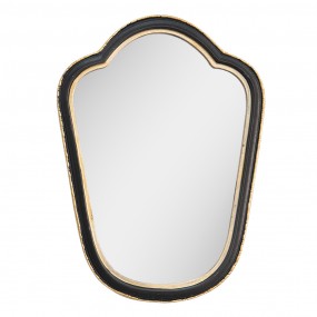 262S257 Mirror 19x26 cm Black Gold colored Plastic Large Mirror