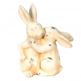 26CE1485 Figurine Rabbit 20x10x25 cm Beige Ceramic Home Accessories