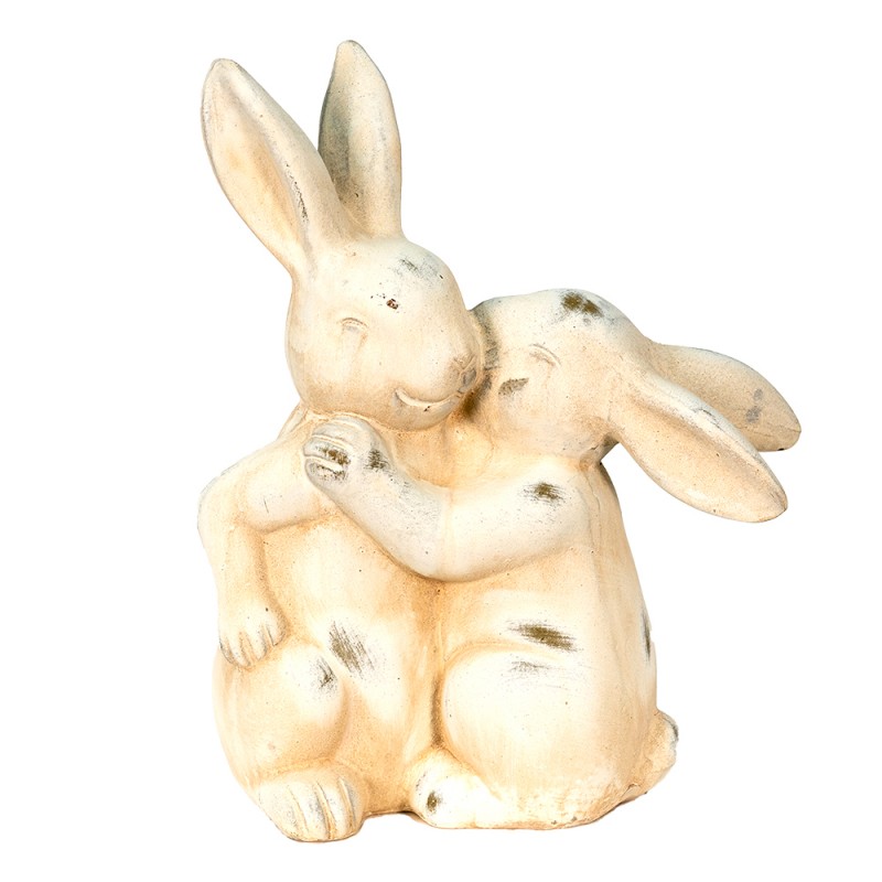 6CE1485 Figurine Rabbit 20x10x25 cm Beige Ceramic Home Accessories