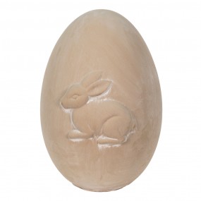 26CE1486 Figurine Rabbit 18x17x25 cm Beige Brown Ceramic Rabbit Home Accessories